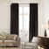 Rideau simple extra long et extra large en velours brillant de luxe