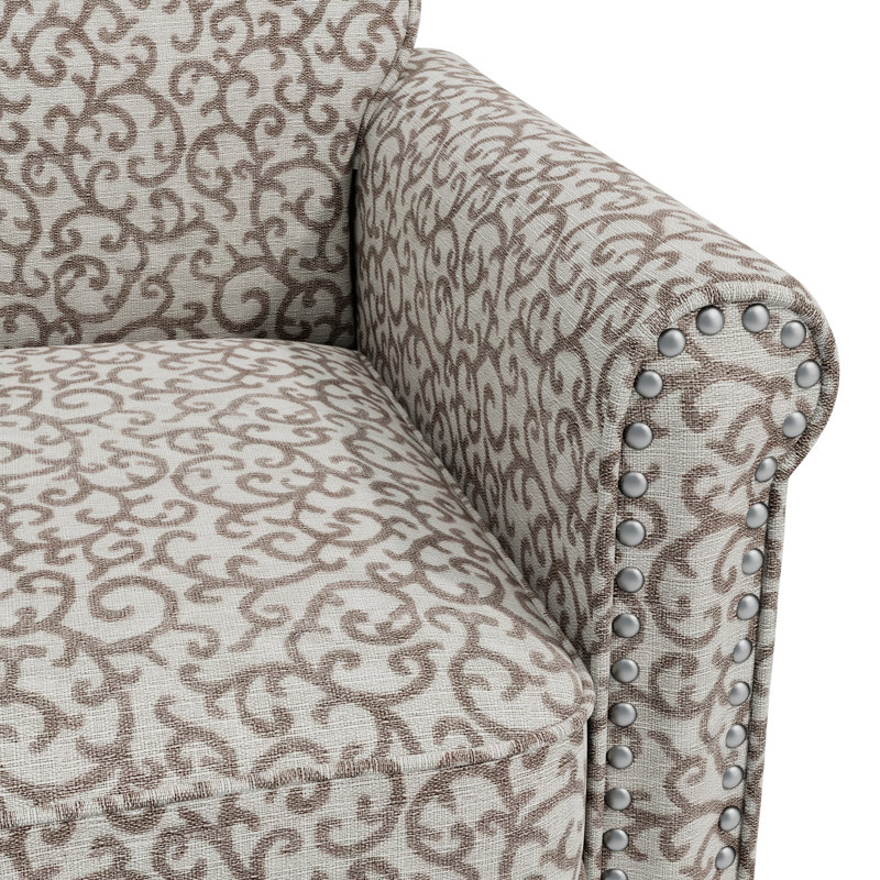 Kyhl Upholstered Armchair, Tan Polyester