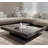 42" Square Faux Marble 2 Legs Modern Coffee Table-1014792385