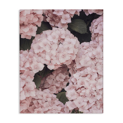 Art sur toile de fleurs d'hortensias roses par Sissi et Seb