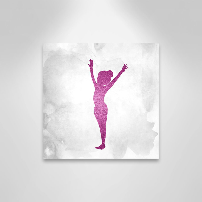 Gymnastique 2, H 12 po x l 12 po x P 1,5 po, Toile