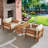 Barton Weather-Resistant Set of 2 Outdoor Patio Furniture Set with 2 Chairs and Small Coffee Table-1466647642