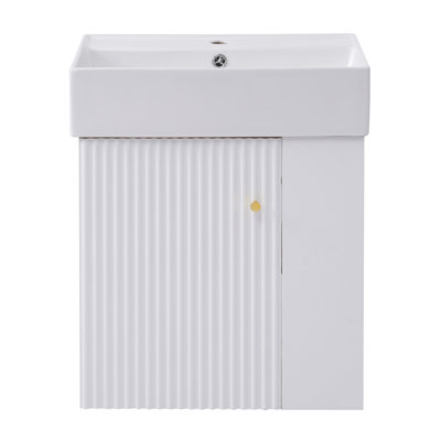 Meuble-lavabo moderne avec lavabo en céramique, meuble-lavabo