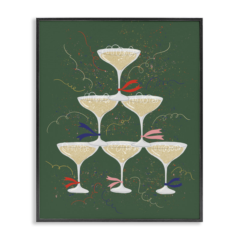 «Celebration Drinks Tower», estampe numérique encadrée par Kristina Hultkrantz, H 20 po x l 16 po