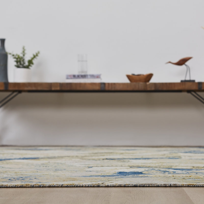 Berget Wool Abstract Area Rug, Rectangle 7'6" x 9'6"