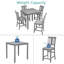 Dining Table Set, Wooden Dining Square Table Set  , Counter Height Kitchen Table Set With Square Table And  Upholstered Chairs  Small Space-121052620-121052621-121052623