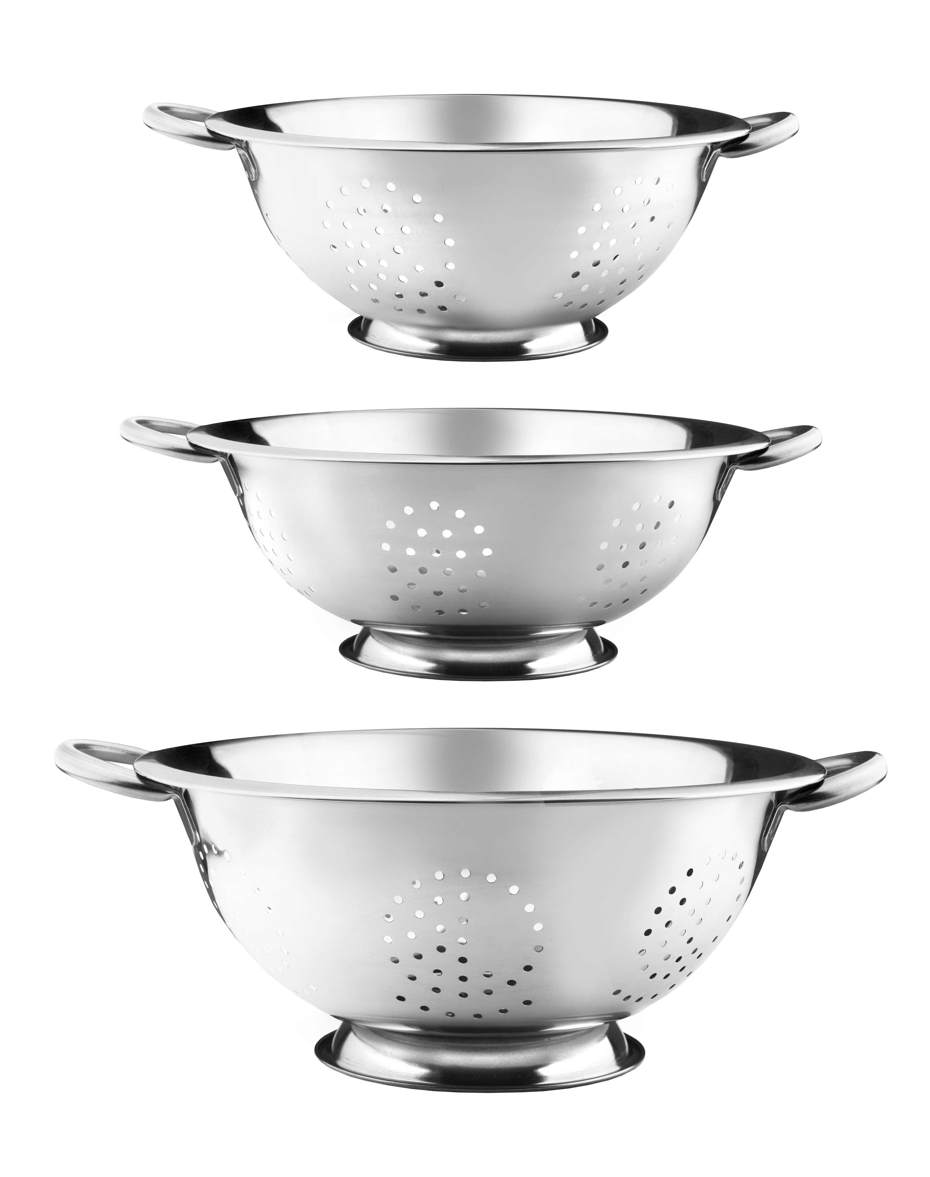 YBM Home 3 Piece YBM Home Stainless Steel Colander Set | Wayfair