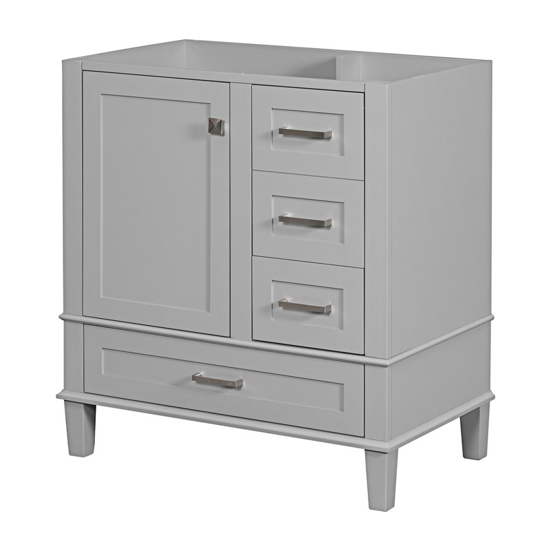Base de meuble-lavabo simple 29,4 po seulement, Gris
