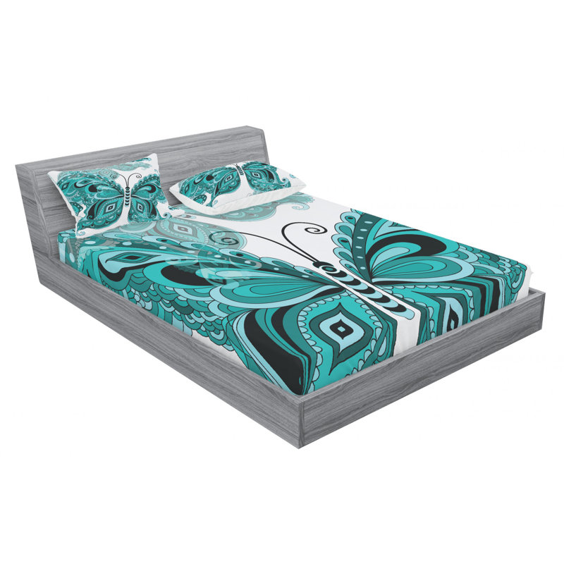Microfiber Sheet Set, Queen Sheet Set with Fitted Sheet