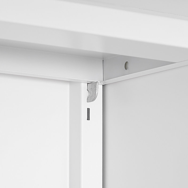 Mobile Printer Tables For Small Spaces With Door Adjustable Shelf File Cabinet, White