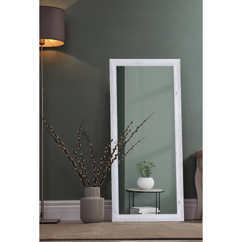 Lodhi Wood Flat Mirror, 65.5" H x 30.5" W