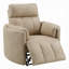 Fauteuil inclinable et pivotant manuel Sonny, microfibre polie beige foncé