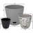 Bamboo Blooms Self-Watering 3-Piece Planter Set – 10, 7 & 5 inch Round Designs