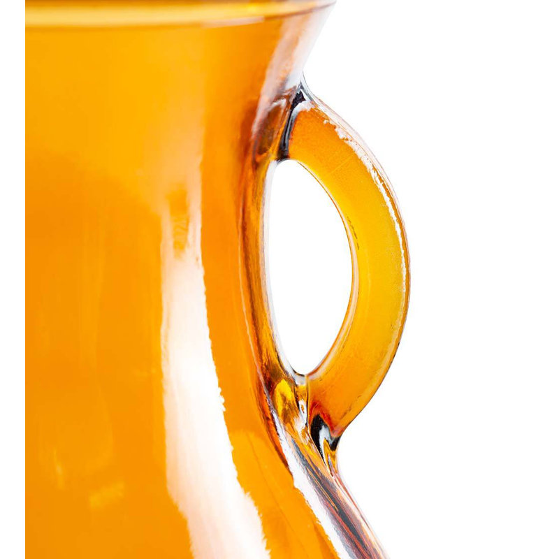 Xane Handmade Glass Table Vase, Orange