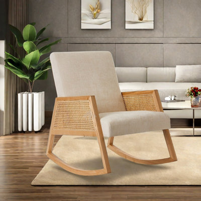 Chaise berçante en teck de haute qualité