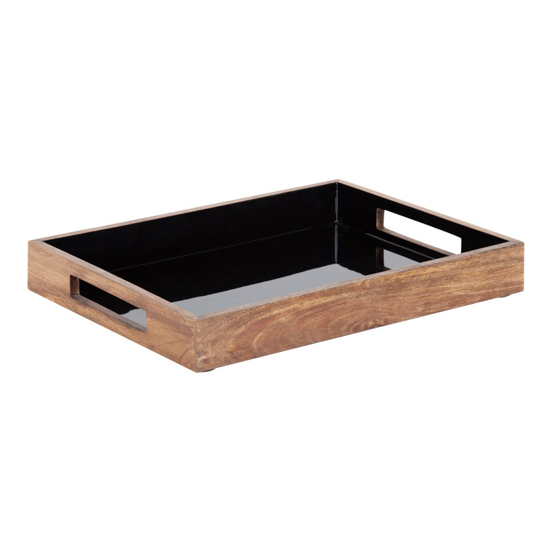 Osuna Solid Wood Tray, Light Brown