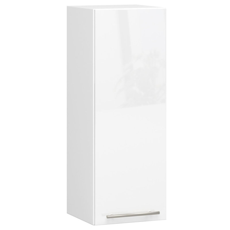 Oliwia kitchen wall -mounted cabinet in white, glossy white Base Unit, 72cm H x 30cm W x 30cm D