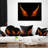 Hell Wings on Black Background - Abstract Printed Pillow