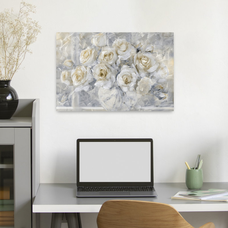 Fluid Flowers 2 1 Piece Wrapped Canvas Wall Art, 40.64cm H x 60.96cm W