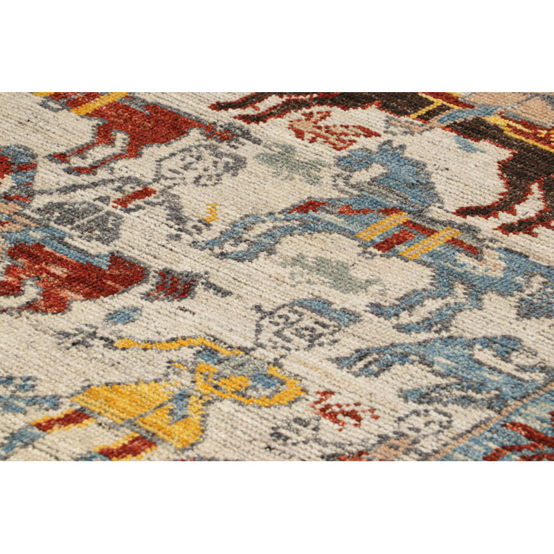Rug & Kilim’S Caucasian Style Rug With Colorful Horse Rider Pictorials