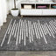 Tapis intérieur / extérieur noir / ivoire à rayures berbères Edinburg-291358817