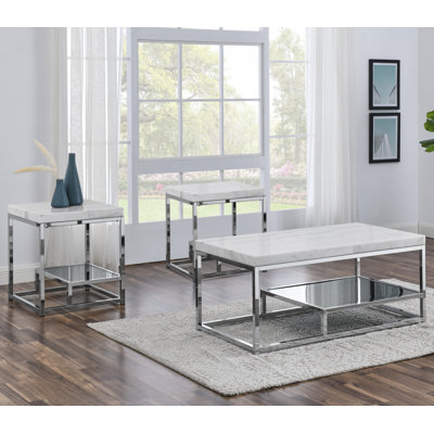 Carlas 3 Piece Coffee Table Set