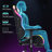 HOFFREE LED Gaming Chair Ergonomic PVC Leather Computer Chair PC Game Chair With Footrest And Lumbar Support-567628513