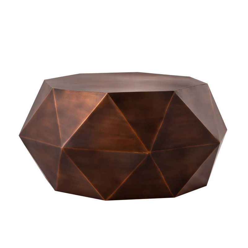 Kronos Solid Coffee Table, Copper