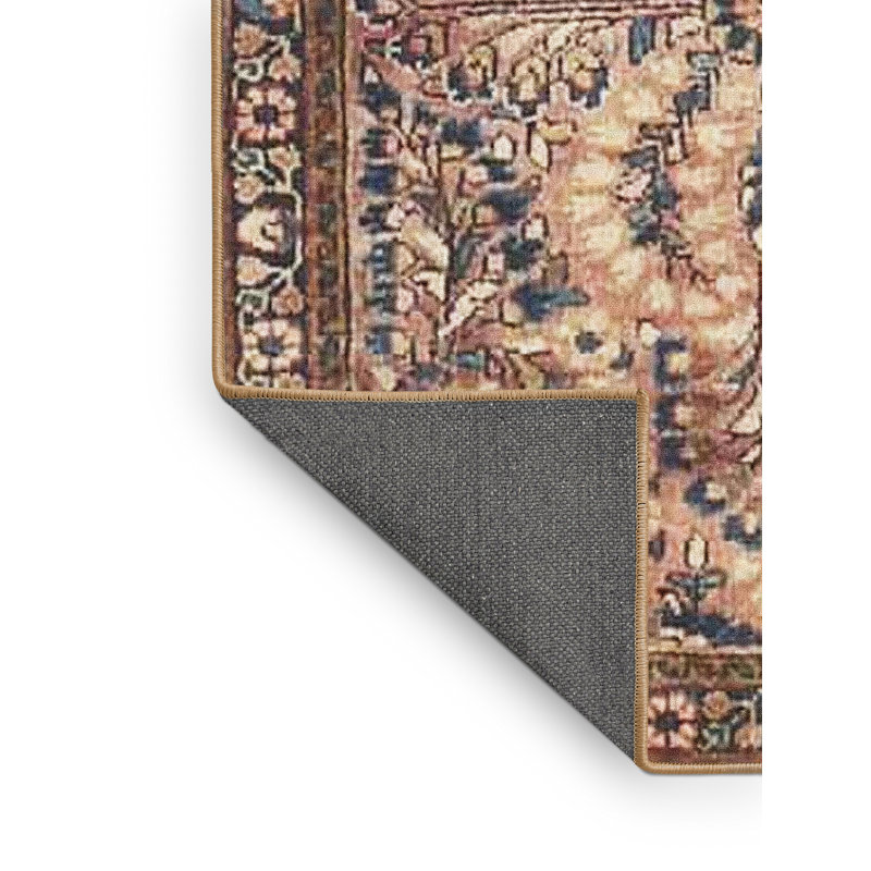 Tapis oriental brun / beige / bleu, Rectangle 7 pi x 9 pi