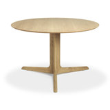 Corto Round Oak Pedestal Dining Table