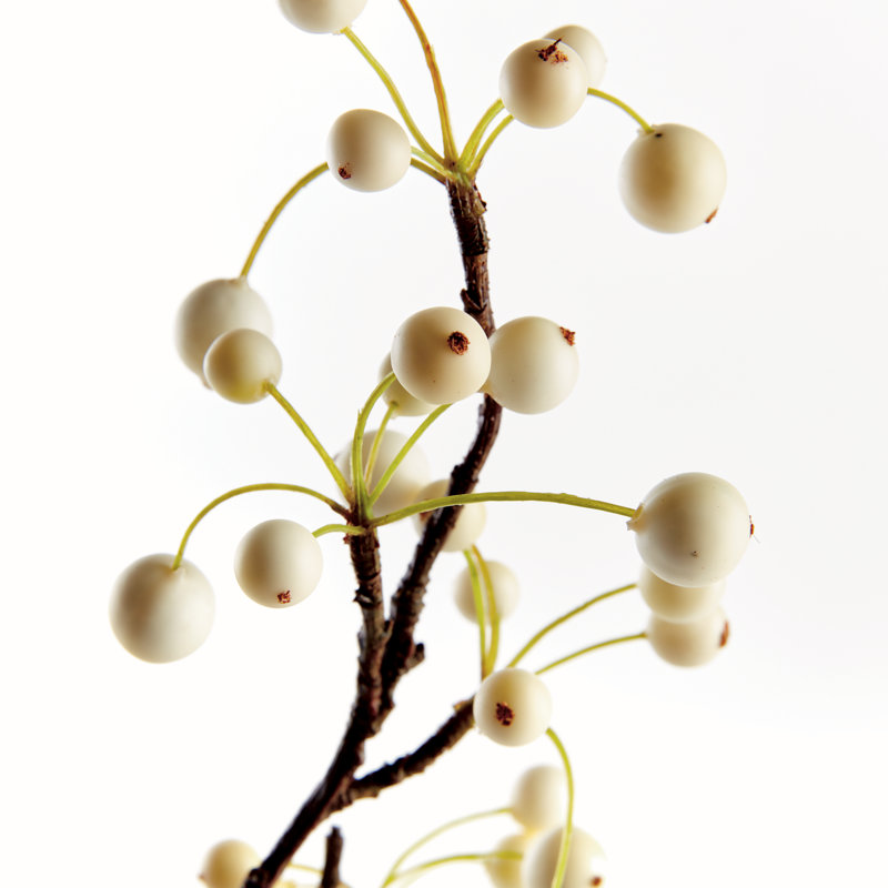 Branche de baies blanches 36 pouces