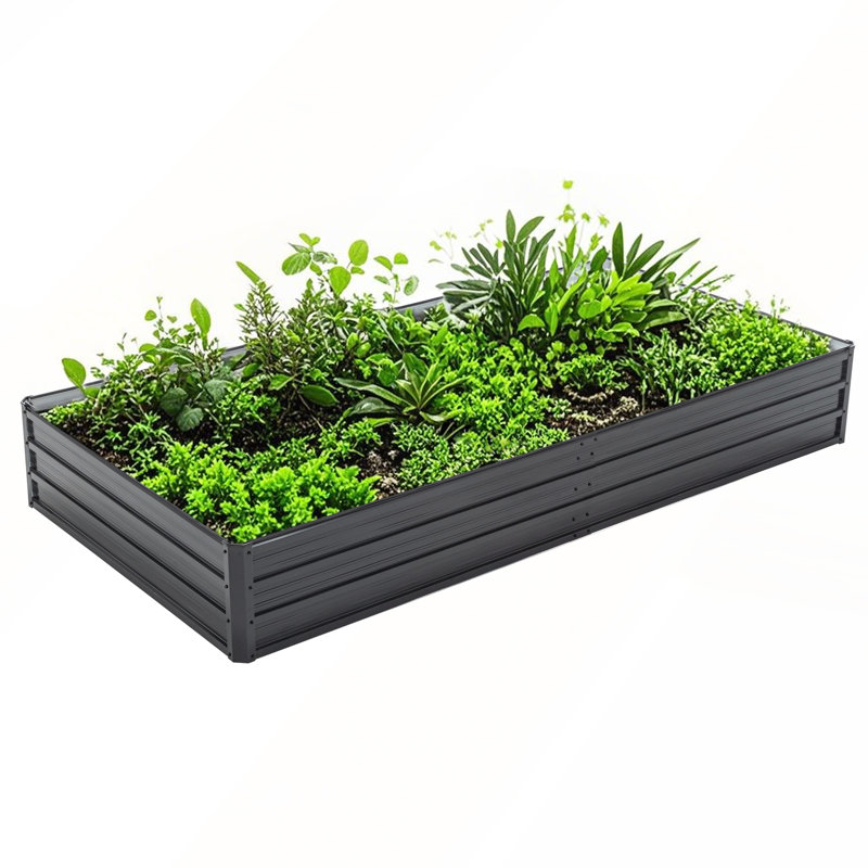 Galvanized Raised Garden Beds for Outdoor Gardening for Vegetables, Flowers, and Herbs in Large Metal Boxes