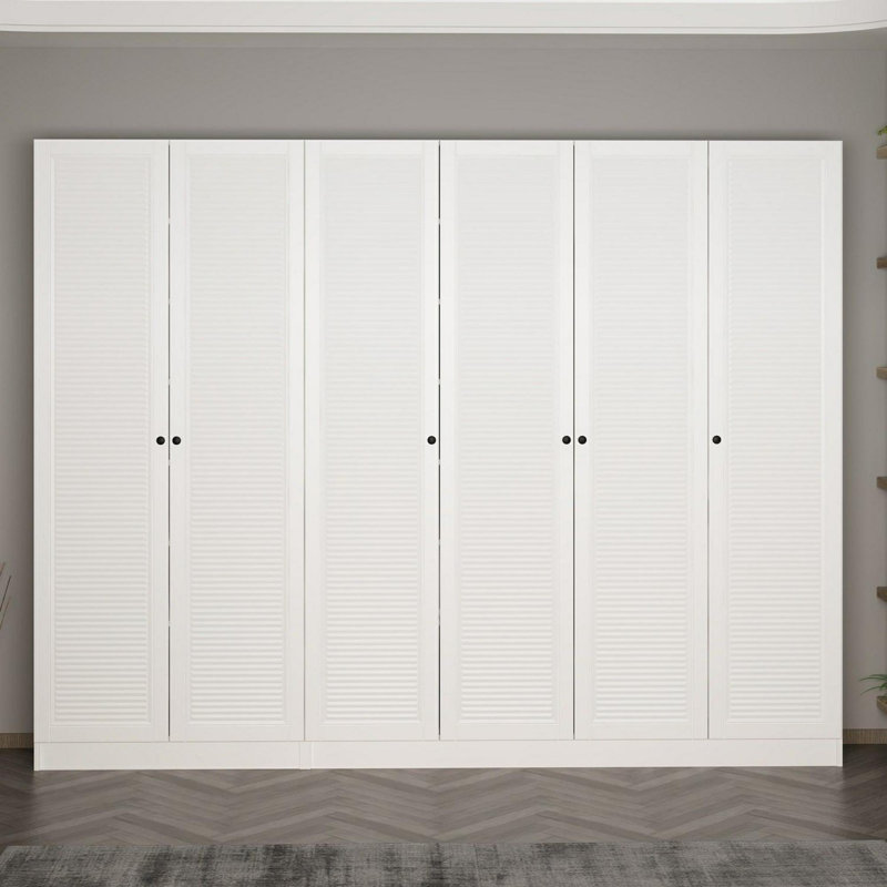 Élégant support de couloir, blanc, 106,3 x 82,7 x 13,8 pouces | 100% panneau de particules enduit de mélamine, épaisseur: 0,7 pouce | Conception traditionnelle de couleur unie, parfaite pour les vestibules et les espaces de vie, durable et fonctionnel