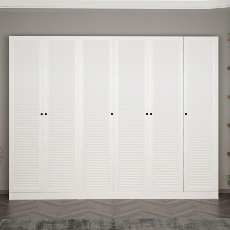 Elegant Hall Stand, White, 106.3 x 82.7 x 13.8 inches | 100% Melamine Coated Particle Board, Thickness: 0.7 inches | Traditional Solid Color Design, Perfect for Entryways & Living Spaces, Durable & Functional