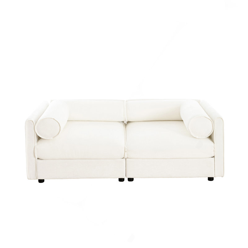 Causeuse de rangement en chenille 2 places pour salon