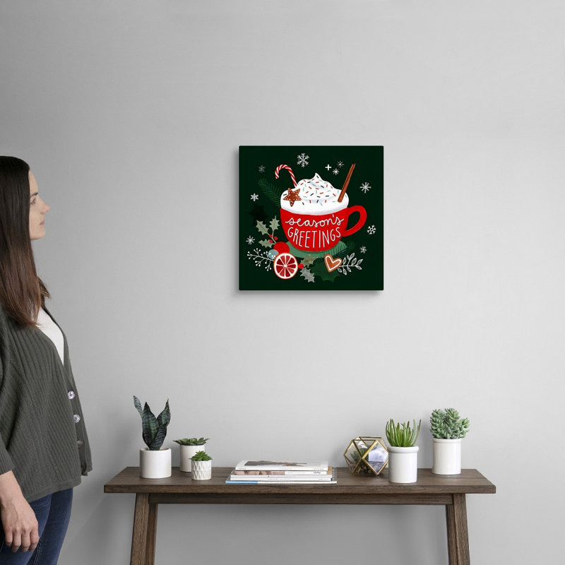 «Christmas Comforts I» par Victoria Borges - reproduction d'art textuel sur toile, Toile tendue