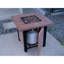 Chauffe-feu de terrasse carré 28 po, 50000 BTU, rose foncé, fer en fibre de verre, chaleur, rouille, entretien de la table de foyer de style traditionnel américain H 25 po, haute température, rouille, conception