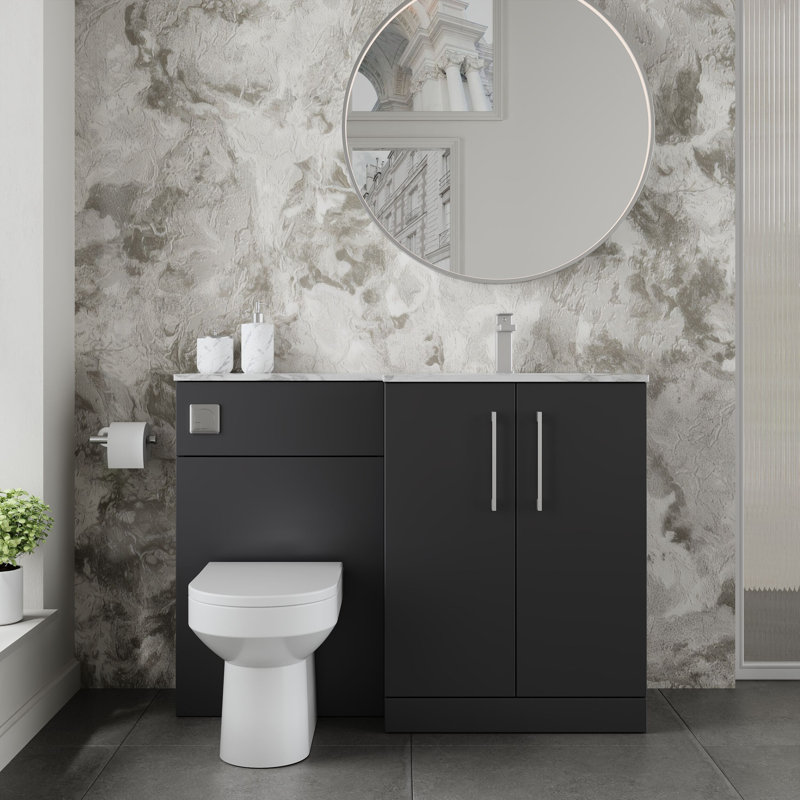 Arno 1105 mm Bathroom Vanity, Soft Black