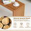 Causeuse 36 pouces en bois d'acacia à lattes pour 2 personnes, capacité de 800 lb