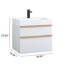 Meuble-lavabo mural VELA 24 po avec lavabo en acrylique intégré, 2 tiroirs à fermeture en douceur, armoire flottante pré-assemblée-121897194