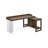 Light walnut L-Shaped Solid Wood desks-107672472-107672478