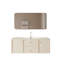 Meuble-lavabo mural 43,31 po en bois d'hévéa avec miroir-2116409554