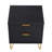 Dumbo 20" Fluted Nightstand In Black (2-Drawer)-43967754