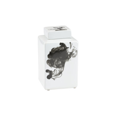 Pot en porcelaine noir/blanc 9,5 "