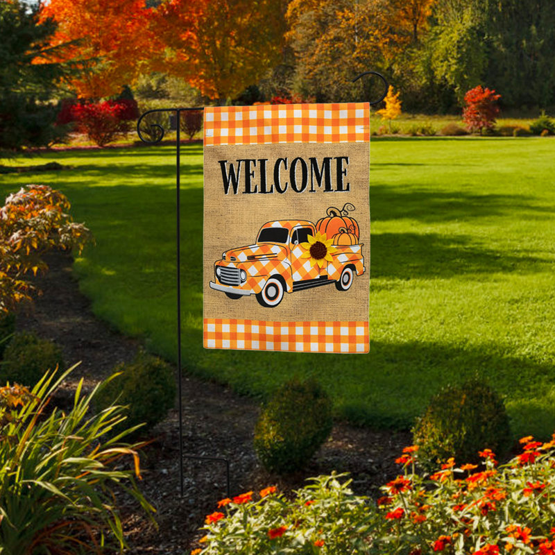 Drapeau de jardin à carreaux