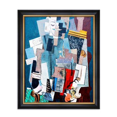 Reproduction d'art «Man with tuyau» par Pablo Picasso, estampe numérique sur toile de coton pour décoration intérieure