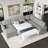 Chenille Sleeper Sectional L Shaped Modular Sofa Bed With Storage Space-1031577489