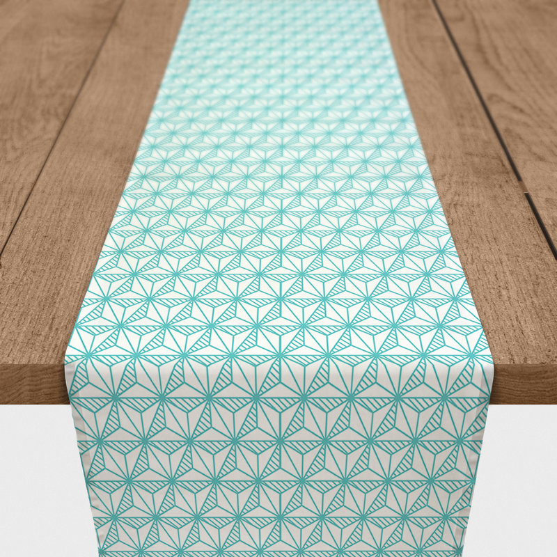 Falmacbreed Geo Triangles Table Runner, 90" L x 16" W