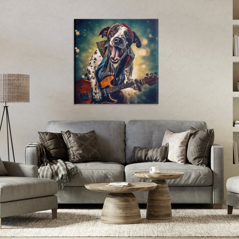 «Musician Dog Singing» par Sean Parnell, H 30 po x l 30 po