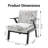 27. 16" W Floral Upholstered Accent Chair with Rubberwood Frame
